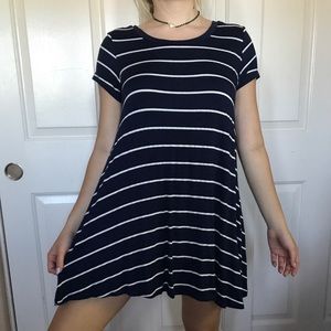 hollister striped flowy dress